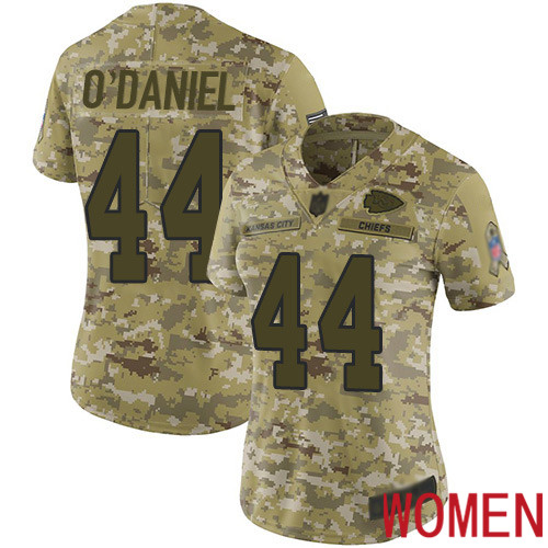 Women Kansas City Chiefs #44 ODaniel Dorian Limited Camo 2018 Salute to Service Nike NFL Jersey